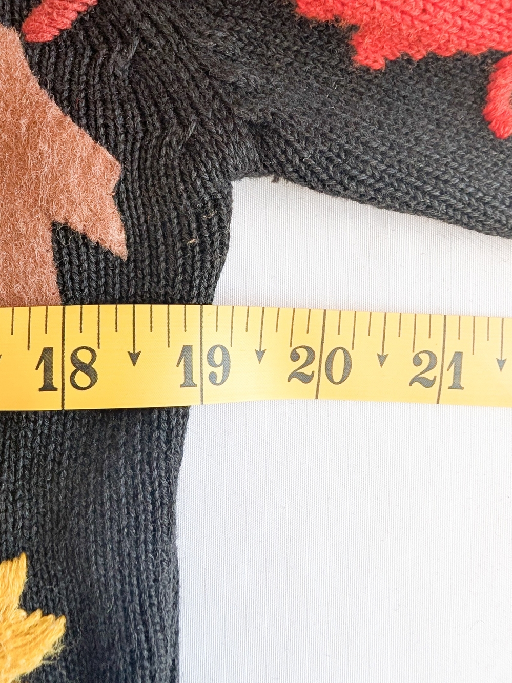 Michael Simon 90s cardigan Long Sleeve sweater Autumn Fall Leaves Size Sml - Picture 12 of 13